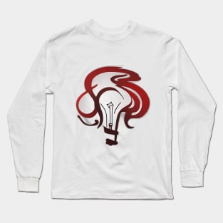 Light Bulb Red Shadow Silhouette Anime Style Collection No. 421 Long Sleeve T-Shirt